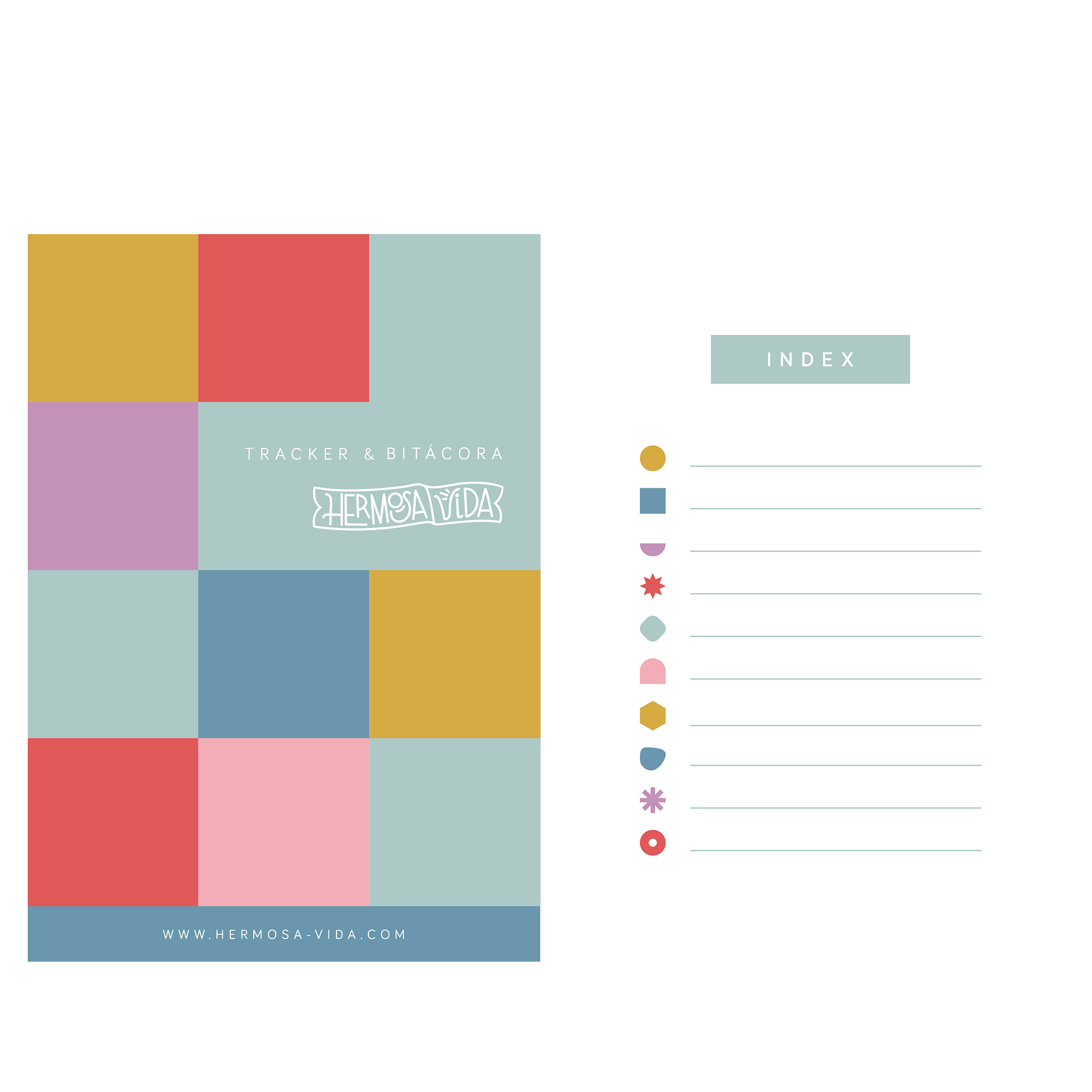 Bitácora de lectura + Rastreador de hábitos - A5 Imprimible | Hermosa Vida
