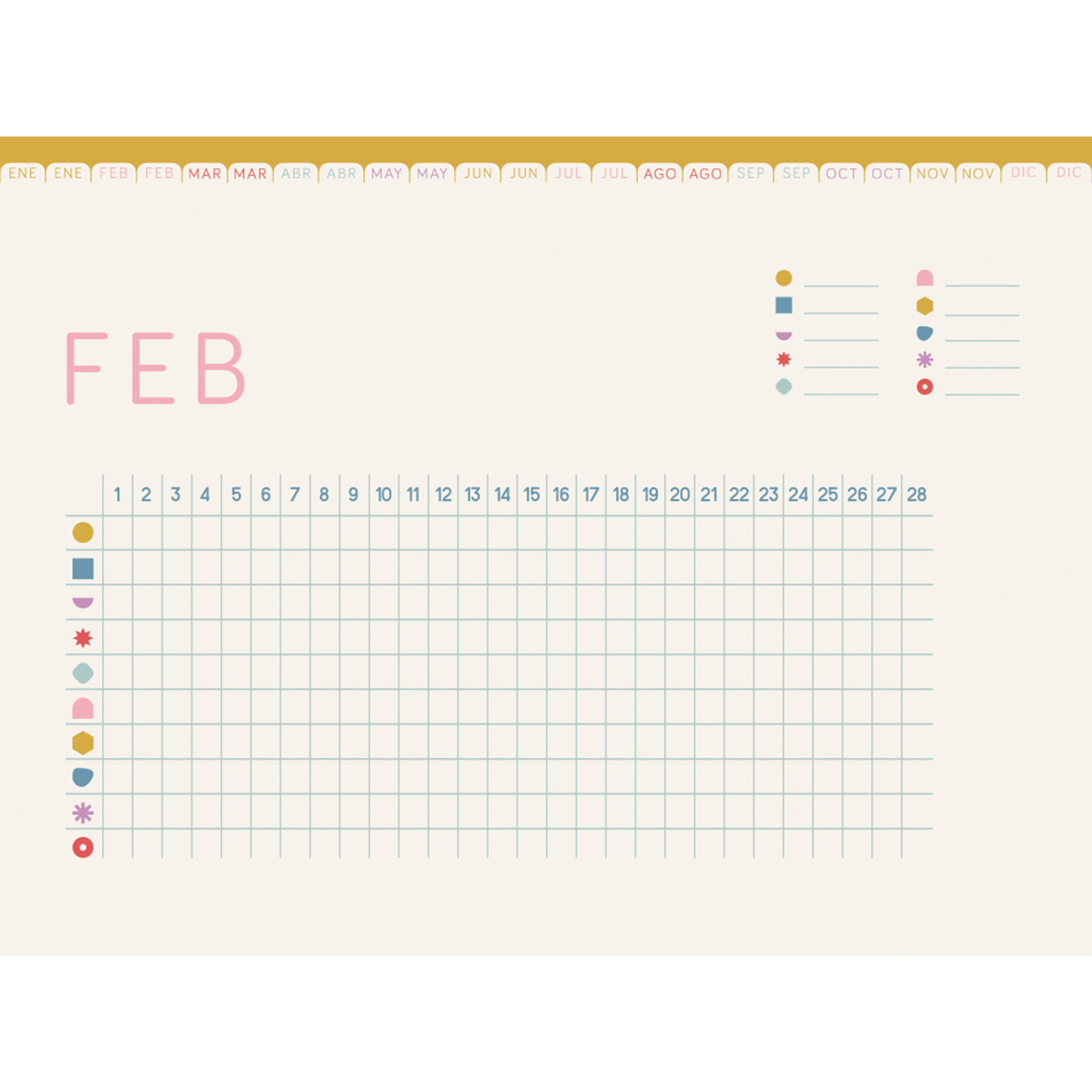 Rastreador de Hábitos - Planificador digital | Hermosa Vida