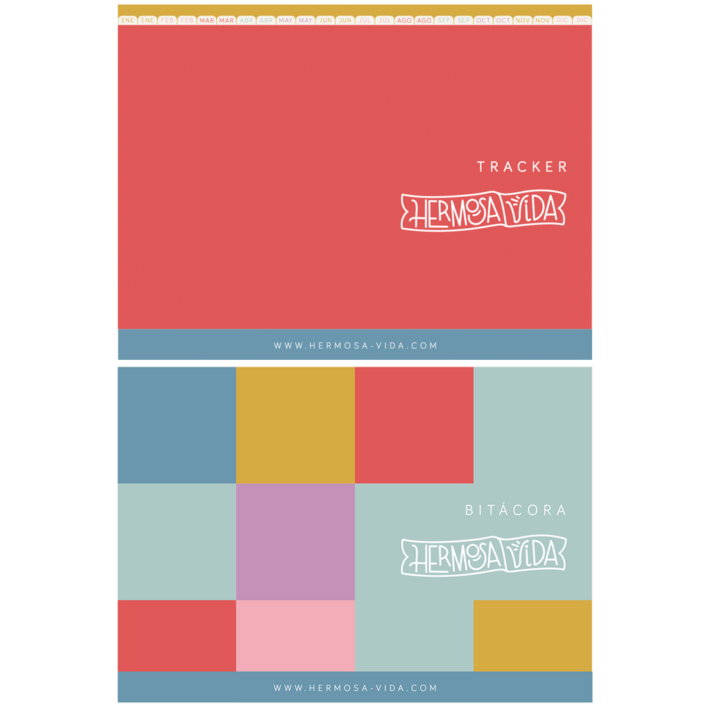 PACK COMPLETO: Bitácora de lectura + Rastreador de hábitos + A5 Imprimible | Hermosa Vida