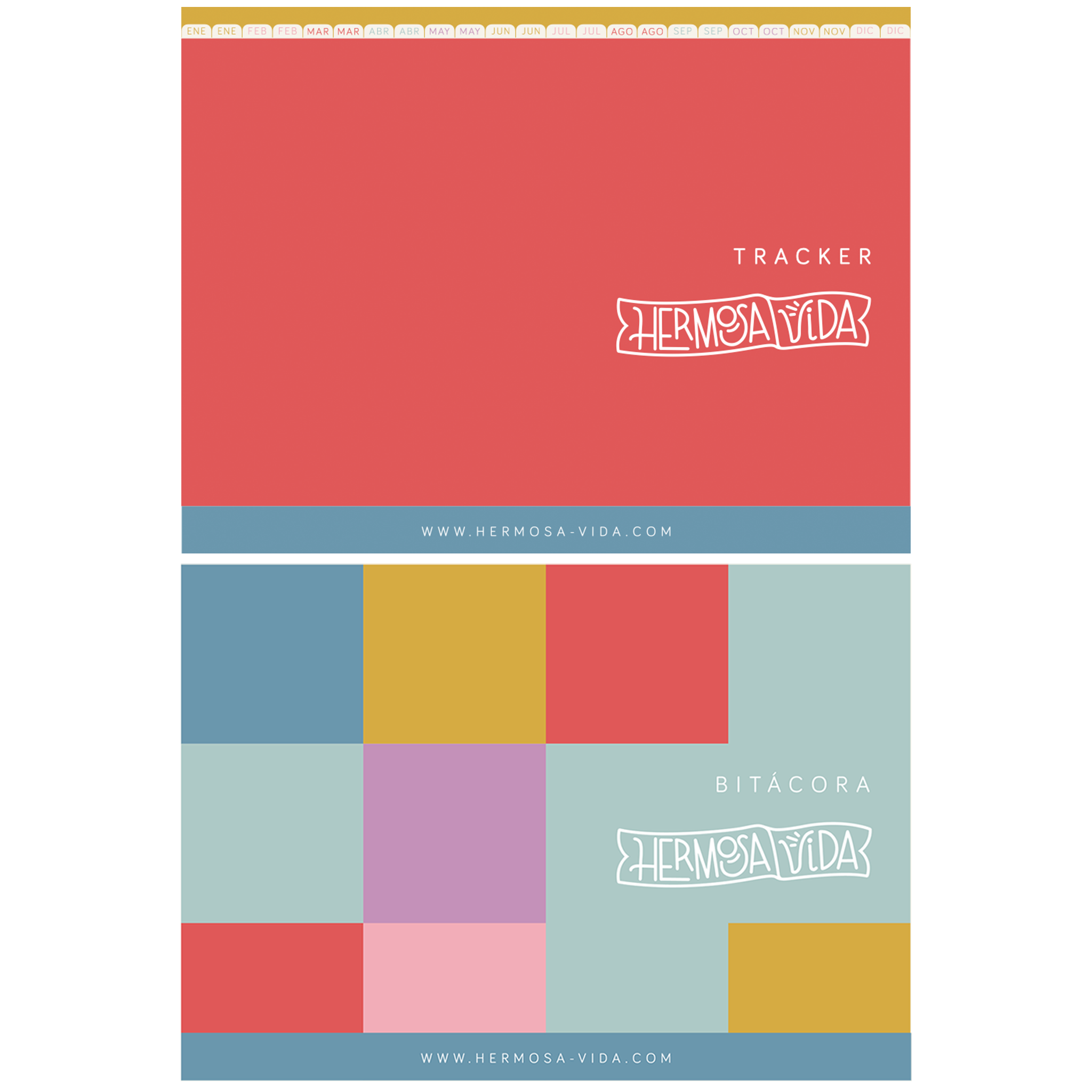 PACK COMPLETO: Bitácora de lectura + Rastreador de hábitos + A5 Imprimible | Hermosa Vida