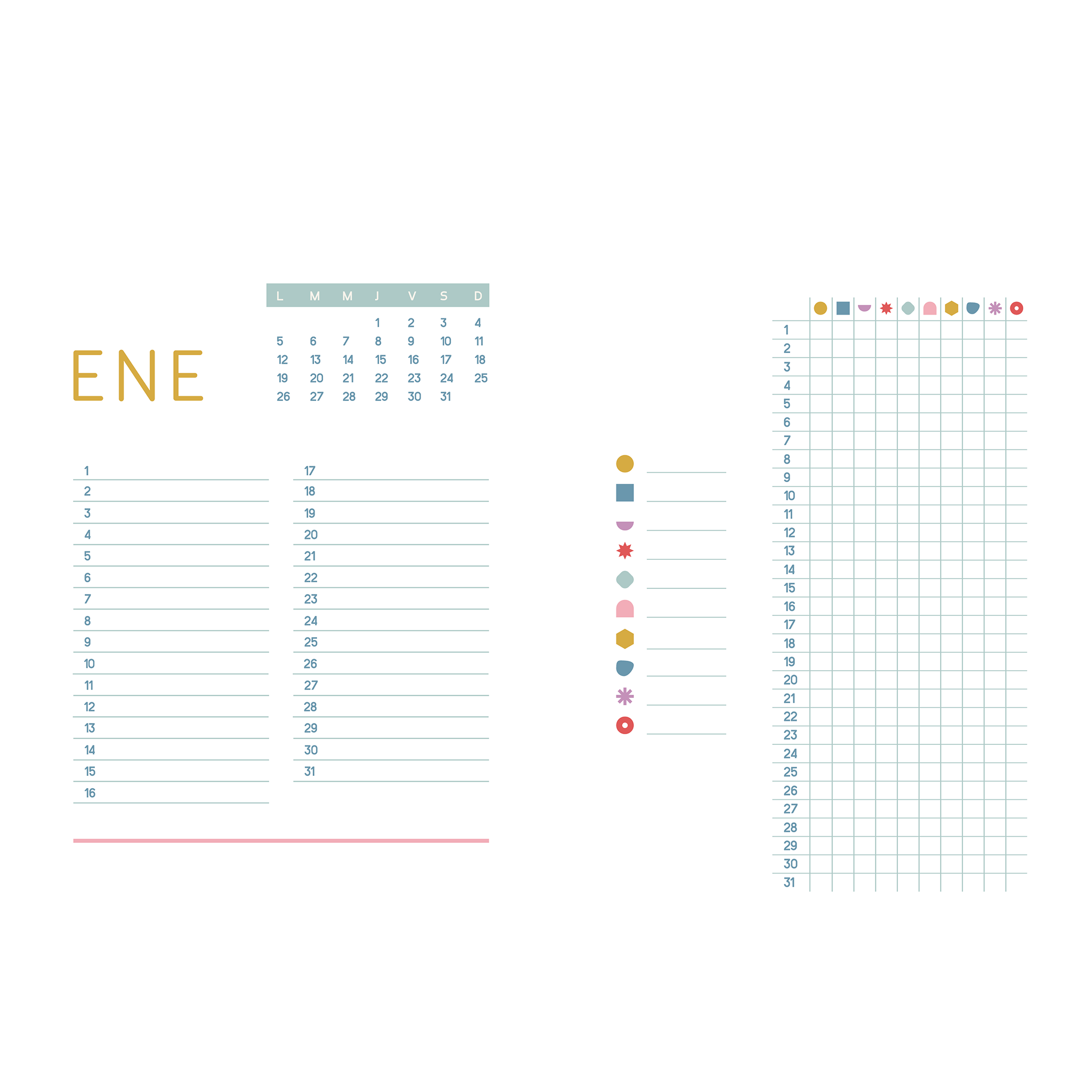 Bitácora de lectura + Rastreador de hábitos - A5 Imprimible | Hermosa Vida